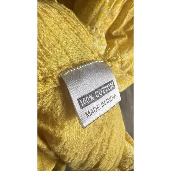 Olivia James The Label Tuckernuck Ro Scatter Golden Long Yellow MIDI Sundress S - Picture 9 of 10